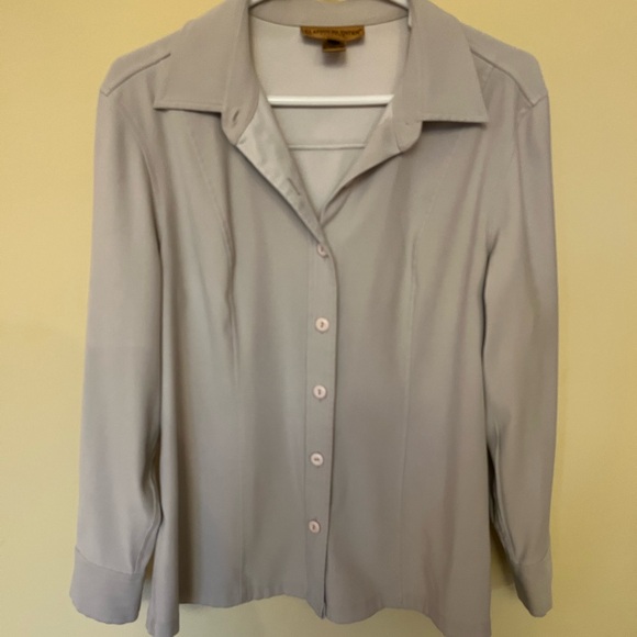 Vintage Beige Button-Up Blouse - Picture 2 of 3